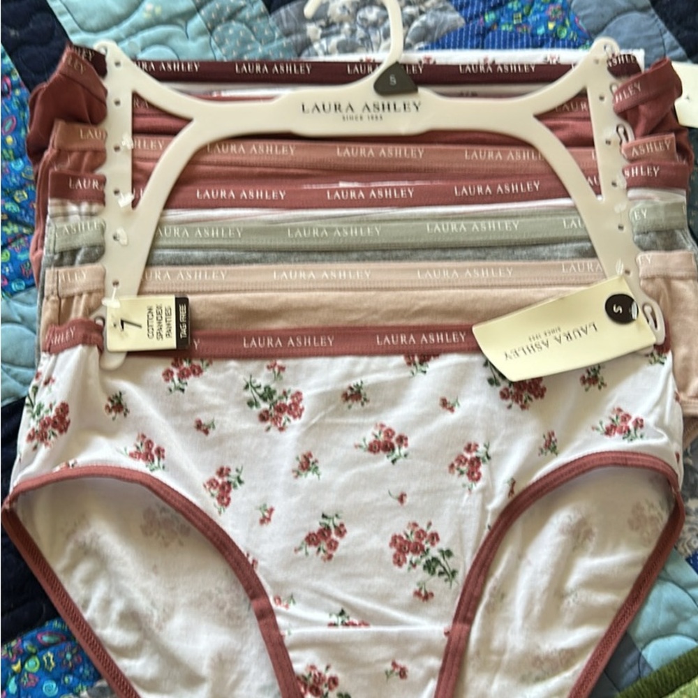 Laura Ashley Women's Floral and Solid Panty Collection